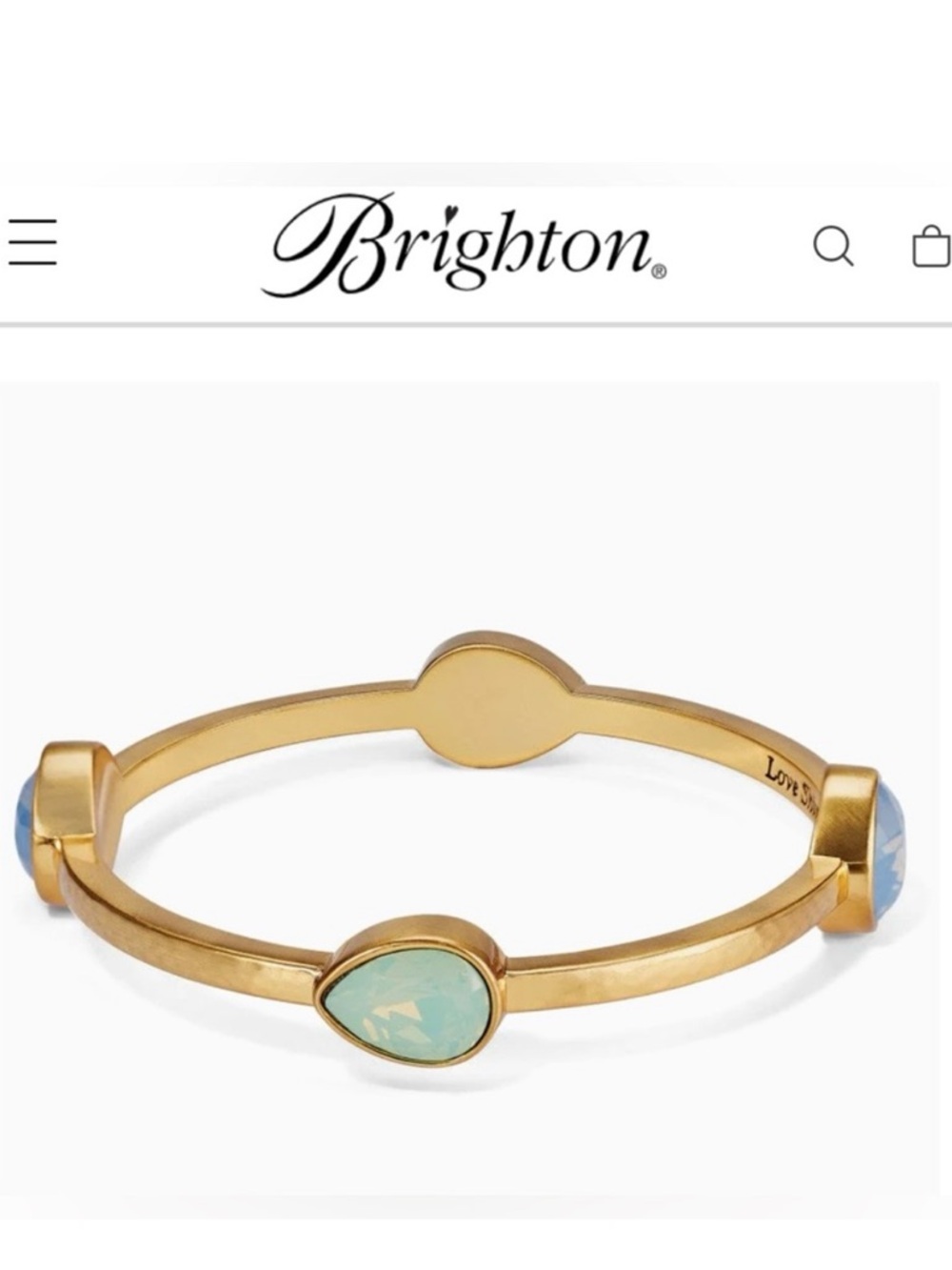 Brighton Women’s Mercury Bangle Versailles Collection Brushed Gold NWT